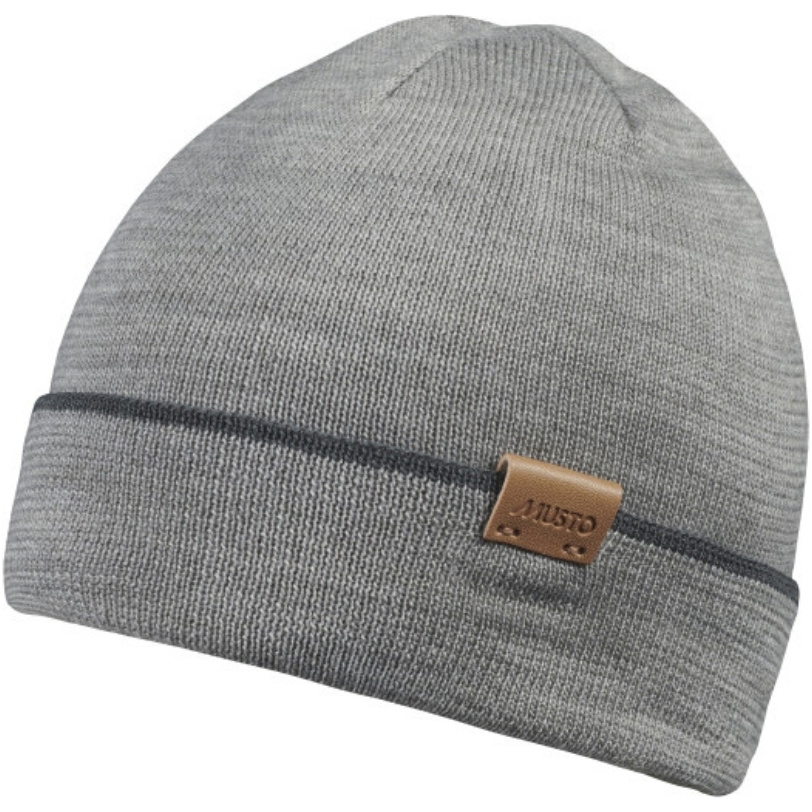 2025 Musto Tipped Beanie & Scarf Set 86123 - Grey Melange